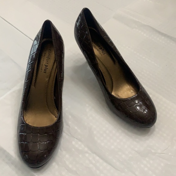 Predictions brown crocodile print heels - Picture 5 of 17